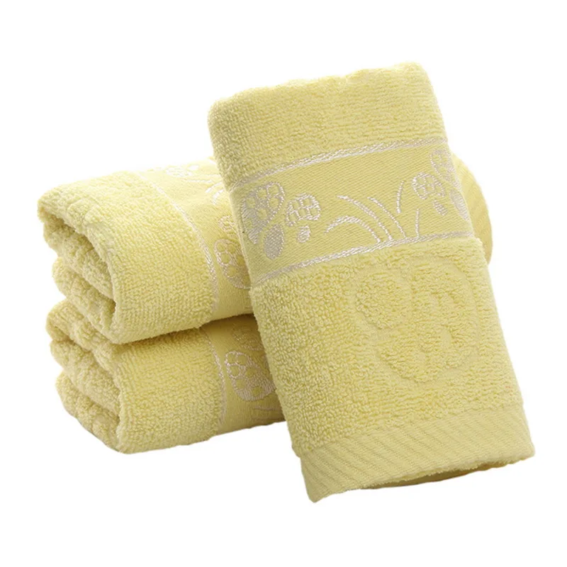 YELLOW Urijk 33*74 см хлопок твердое полотенце для лица гриб жаккардовый принт ванная комната домашнее полотенце s мягкое впитывающее полотенце для взрослых chidlren - Цвет: YELLOW