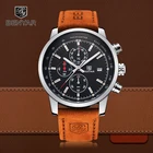 Часы наручные BENYAR Мужские кварцевые с хронографом, спортивные брендовые Роскошные водонепроницаемые в стиле милитари, с кожаным ремешком