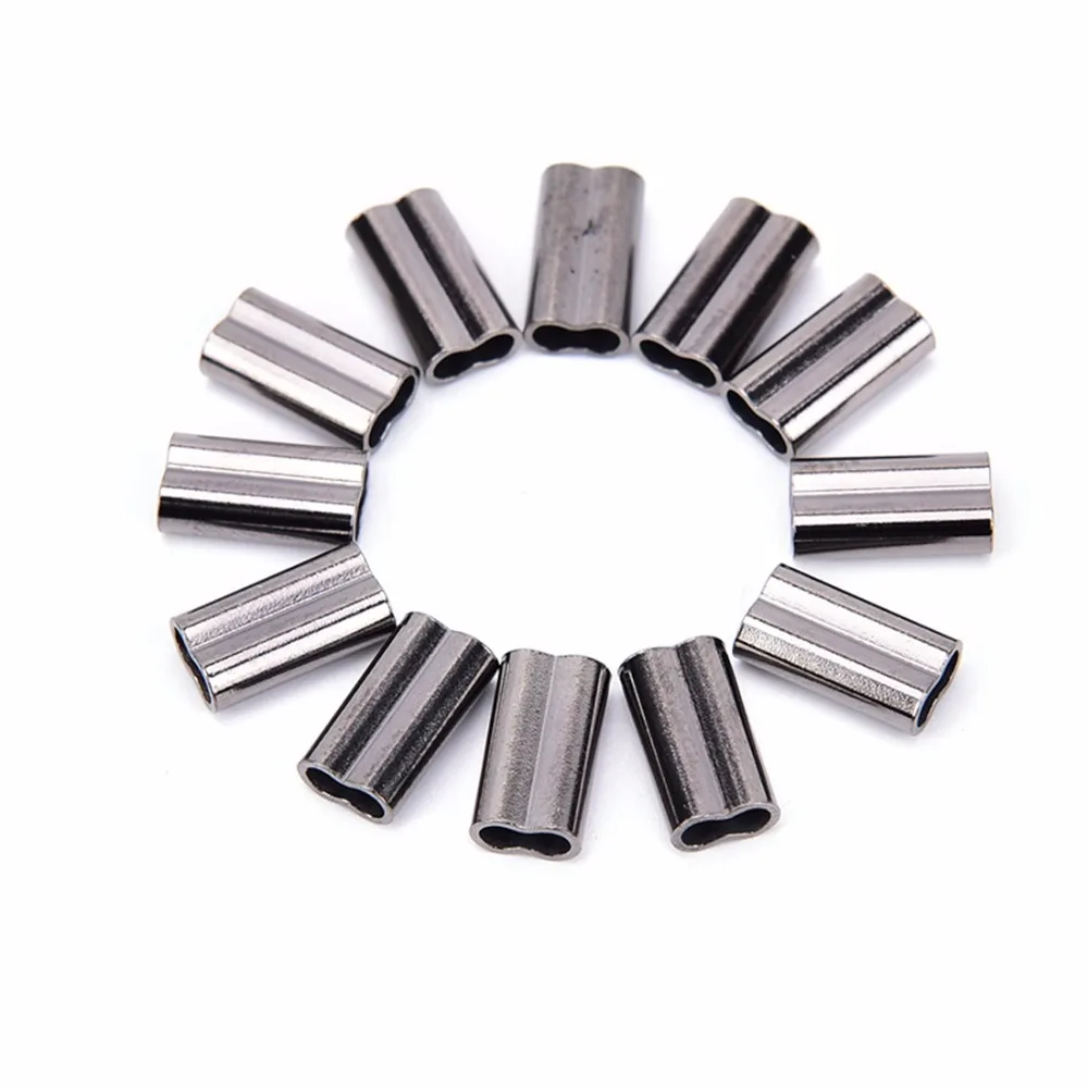 20 шт./лот мини Дубль-рукава рыболовная разъем провода обжима двойной латунную