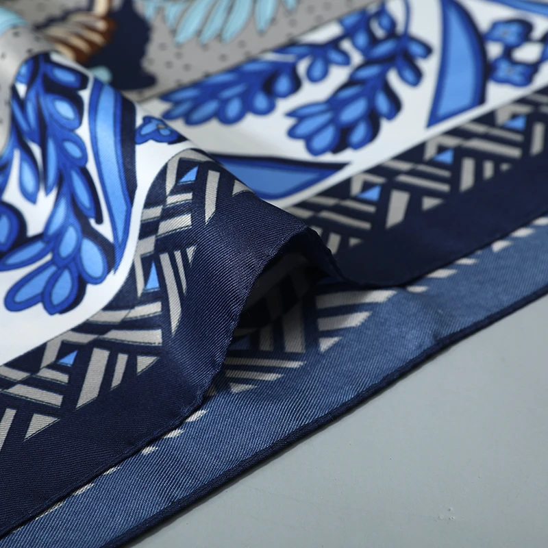 [FEILEDIS]100% шелковый шарф женские квадратные шарфы с цветочным принтом Большие шали