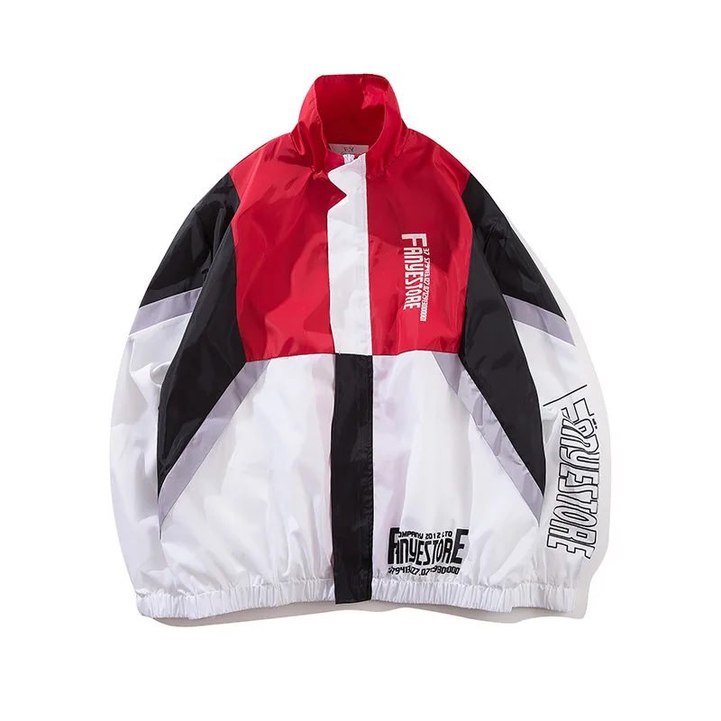 В стиле пэтчворк и КолорБлок пальто для мужчин куртка Reflctive полосатый