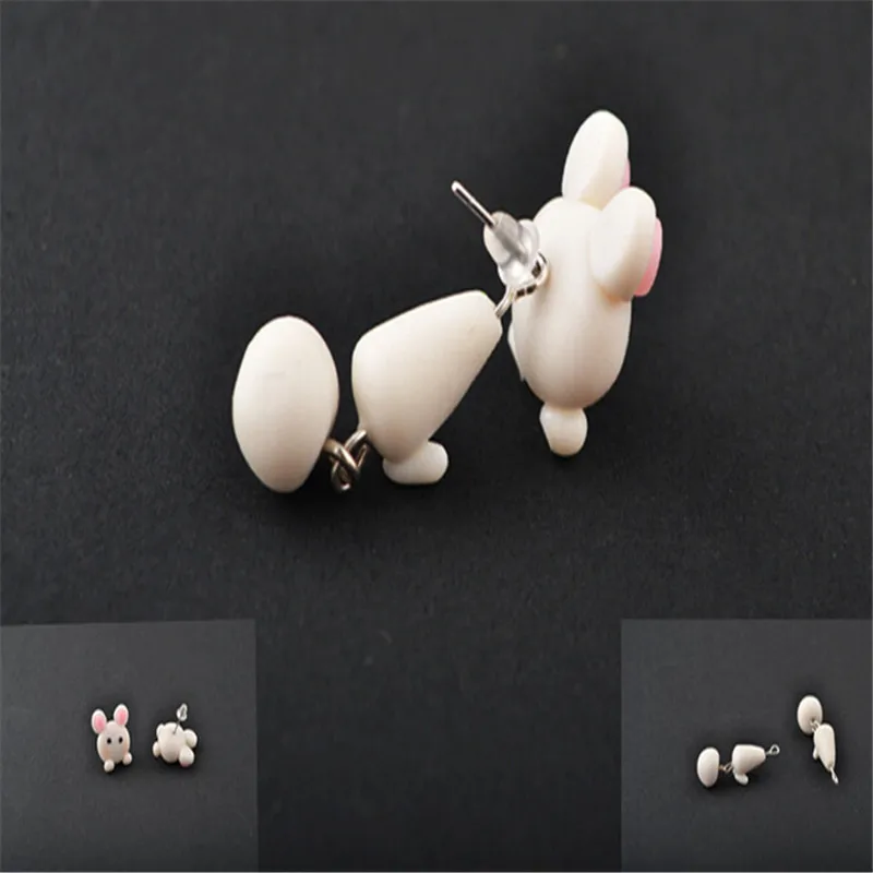 Модные летние стильные милые серьги ручной работы с кроликом для женщин Изящные