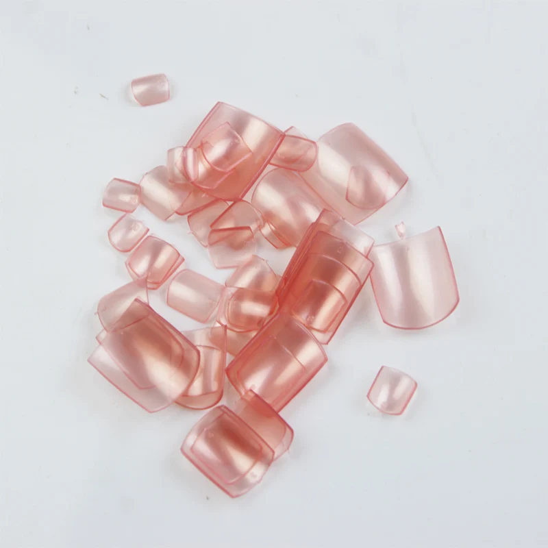 jelly pink Искусственные ногти, художественные кончики пальцев, искусственные кончики пальцев, Pieds Tipsie, ложные дизайнерские короткие стилеты, ногти на ногах, искусственный Французский, ногти на ногах, Nepnagels - Цвет: jelly pink