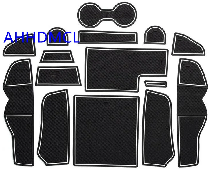 

Car Door Groove Mat Gate Slot Cup Armrest Storage Pad Mat For Audi A5 2017 For A4L 2017 2018