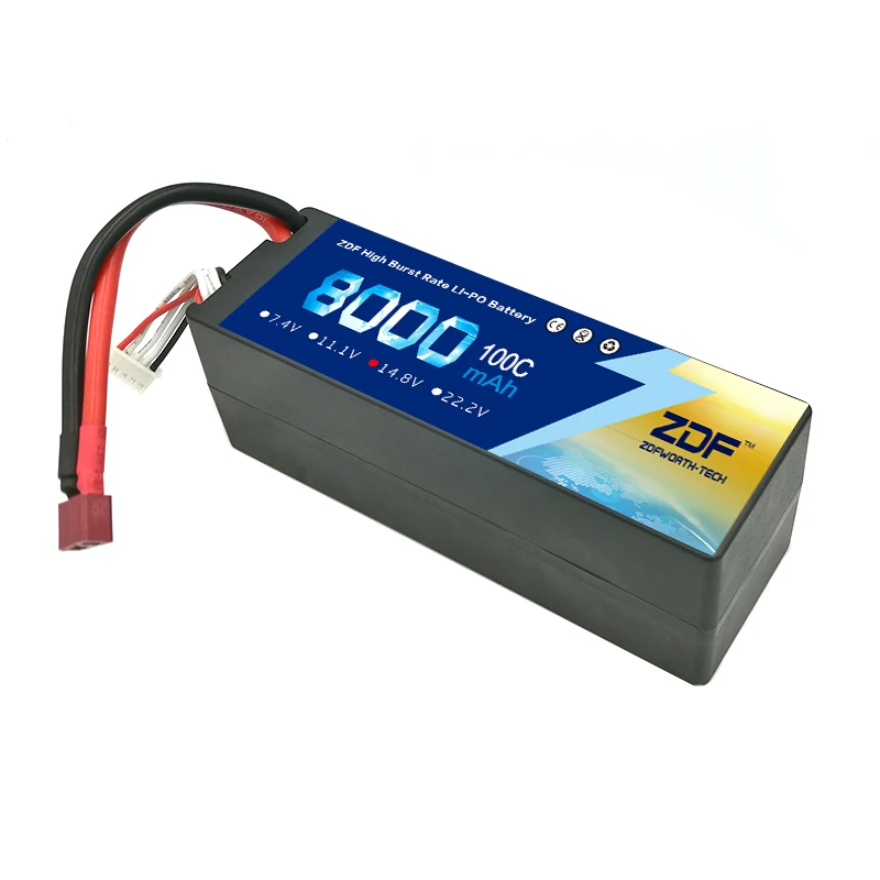 ZDF 4S Lipo литий полимерный аккумулятор 14 8 V 8000mAh 100C Burst 200C жесткий чехол AKKU для