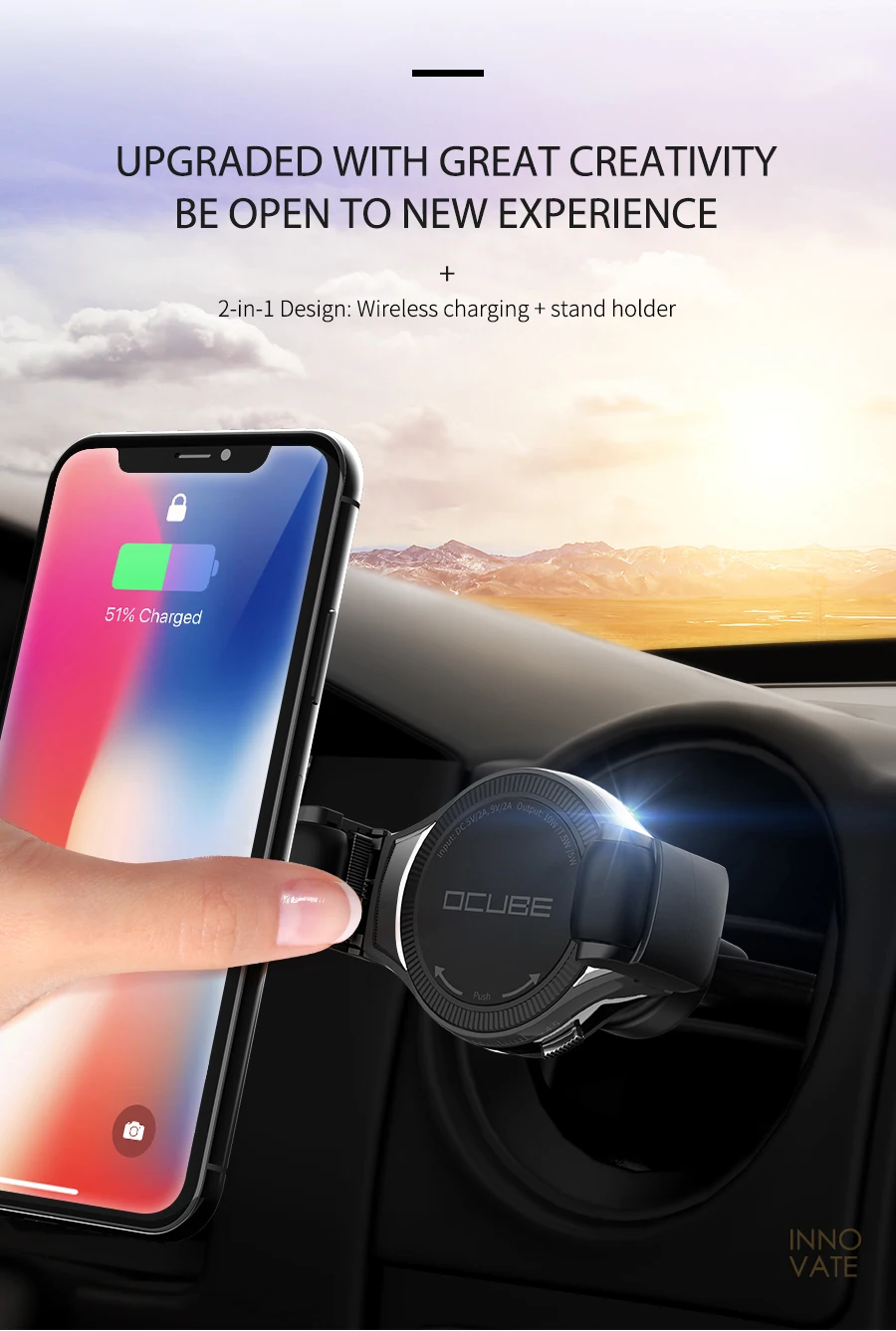 Беспроводное автомобильное зарядное устройство Быстрая зарядка Quick Charge 3,0 держатель для телефона крепление в машину для Iphone Xr huawei samsung Аксессуары для смартфонов