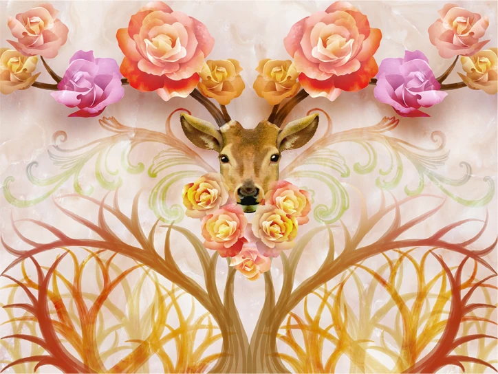 

New animal Rose 3D Window Curtain For Living Room Bedroom Girl Room Blackout Curtains Home Decor Hotel Drapes Cotinas Para Sale