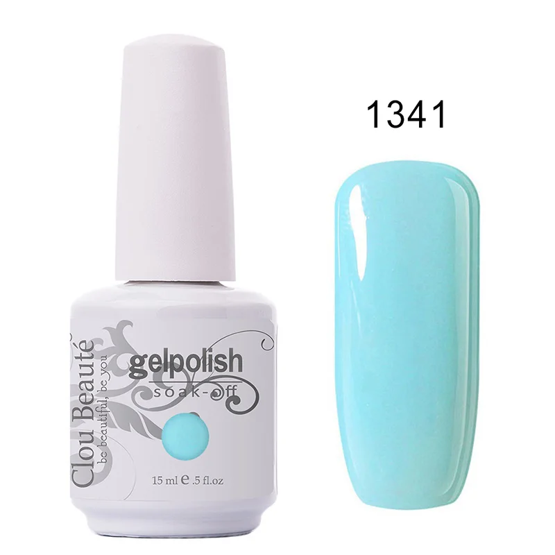 1341 Clou Beaute 15 мл Гель-лак для Ногтей Сияющий отмачивающийся гель лак УФ-гель для маникюра Лак для ногтей Гель-лак Nagellack - Цвет: 1341