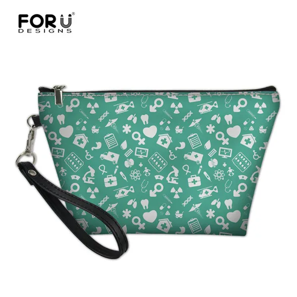 FORUDESIGNS, женские косметички, сумки для макияжа, милые, для медсестер/кормящих, с принтом, для путешествий, для профессиональных девушек, для хранения, органайзер, чехлы - Цвет: HK008Z8