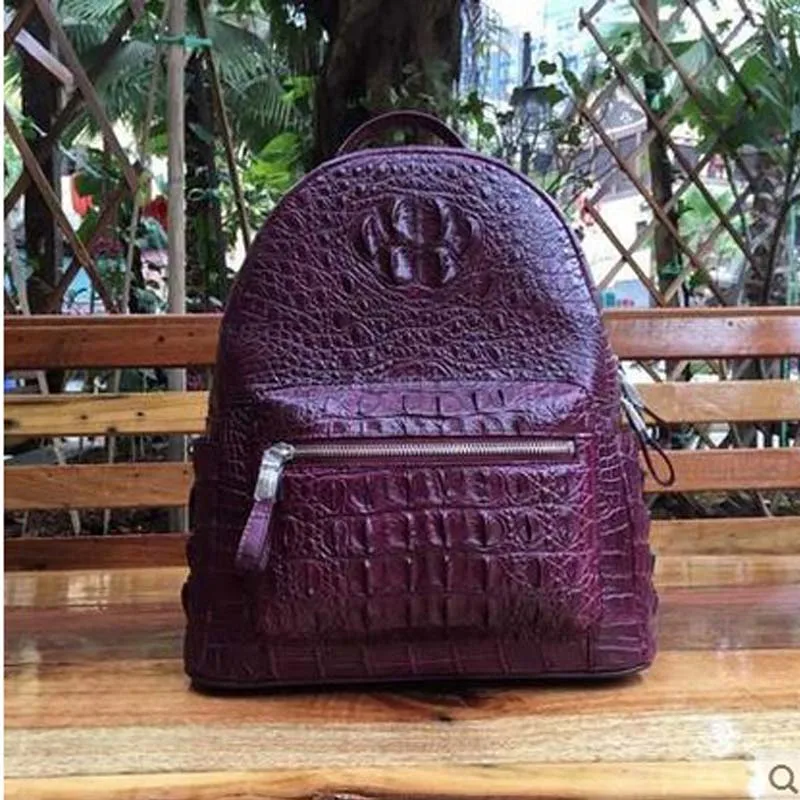 Новый рюкзак yongliang из старой крокодиловой кожи двойная сумка через плечо Модный