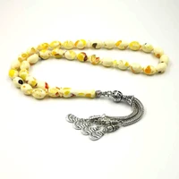 tasbih resin rosary islam muslim 33 luxury color mans tasbih men accessories metal tassel bracelet arabian style