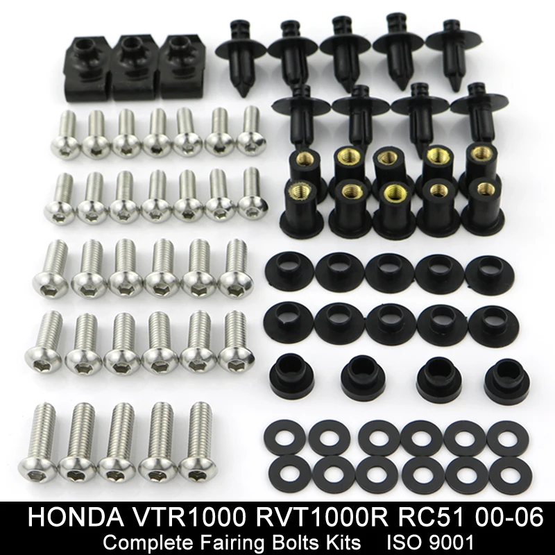 Подходит для Honda VTR1000 VTR1000R RC51 2000 2006 Полный Комплект болтов обтекателя мотоцикла из