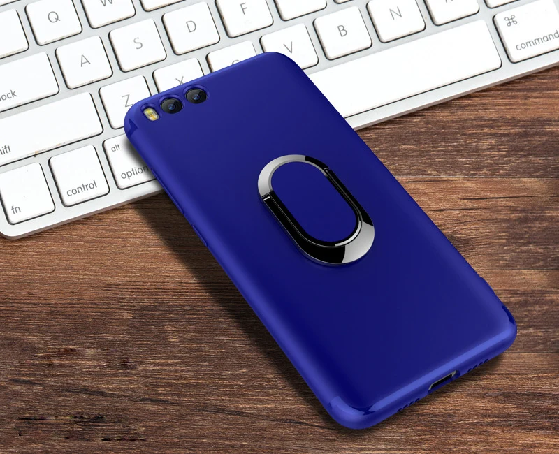 Чехол Yeuzoe для xiaomi mi 6 M6, мягкий силиконовый чехол высокого качества для xiaomi 6 mi 6, автомобильный держатель, подставка, магнитный кронштейн на присоске - Цвет: Синий