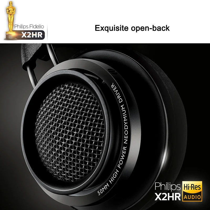 Оригинальные Philips Fidelio X2HR проводные наушники HIFI Звук высокое качество амбушюры