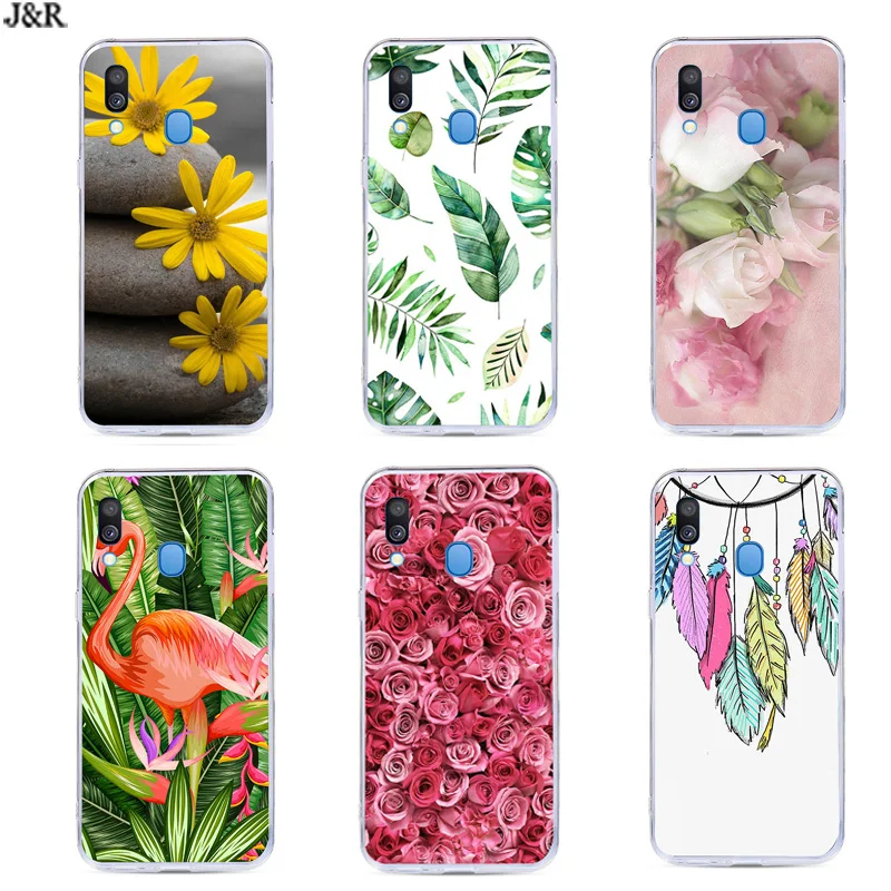 Прозрачный чехол для Samsung Galaxy A40 A 40 A405 SM-A405F A405F силиконовый с узором мягкий TPU 5 9
