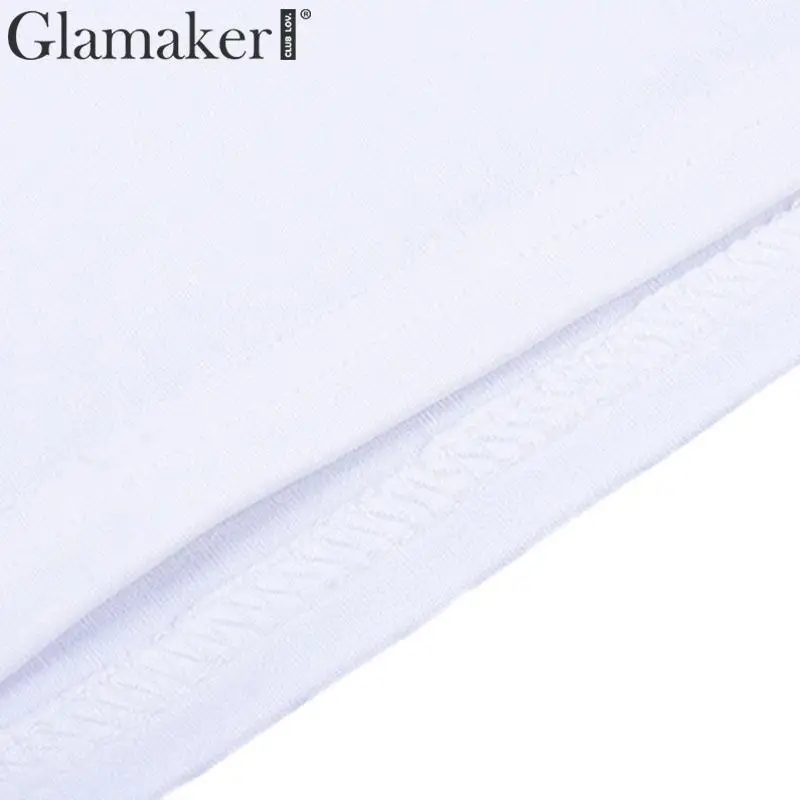 Glamaker, сексуальный кружевной топ с v-образным вырезом, открытая спина, Женский Белый Топ без бретелек, весенние топы, Топики, женские летние пляжные винтажные Топы на бретельках