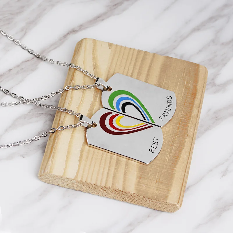 Новинка 2 шт. модное креативное ожерелье с подвеской в виде радужных английских