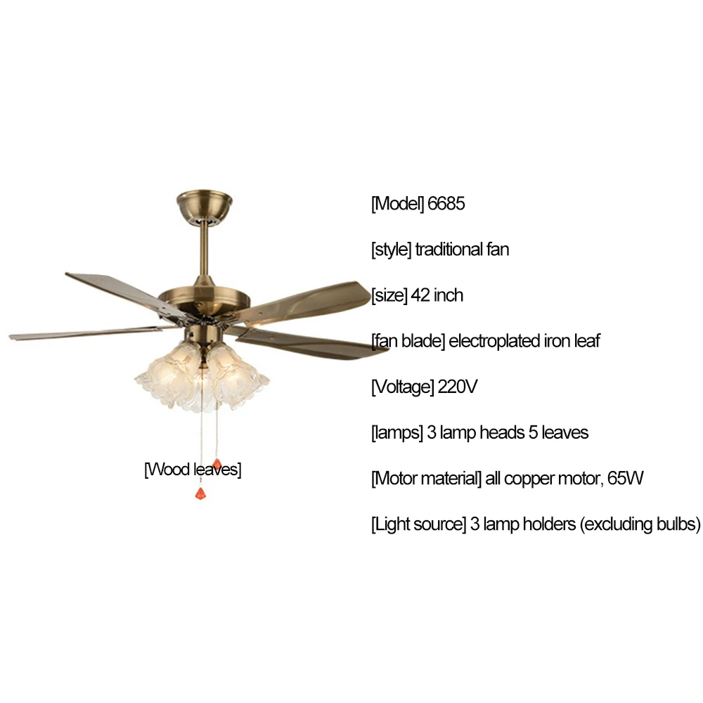 

Nordic ceiling fan light living room dining room iron leaf modern minimalist silent fans industrial