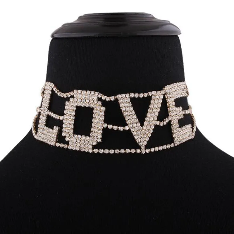 Женская романтичная цепочка чокер со стразами колье на массивной цепочке с