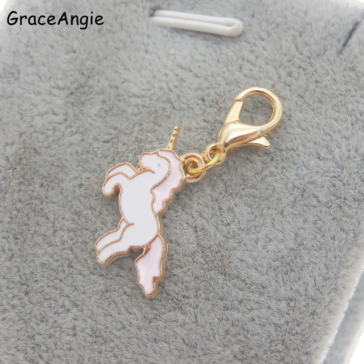 4 шт. кулон в виде единорога с застежкой омаром серьги брелок ювелирное ожерелье