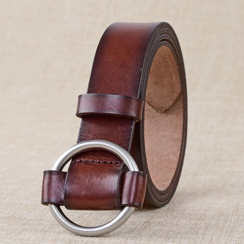 Леди пряжка на ремешке женские кожаный ремень первый слой кожи Модные