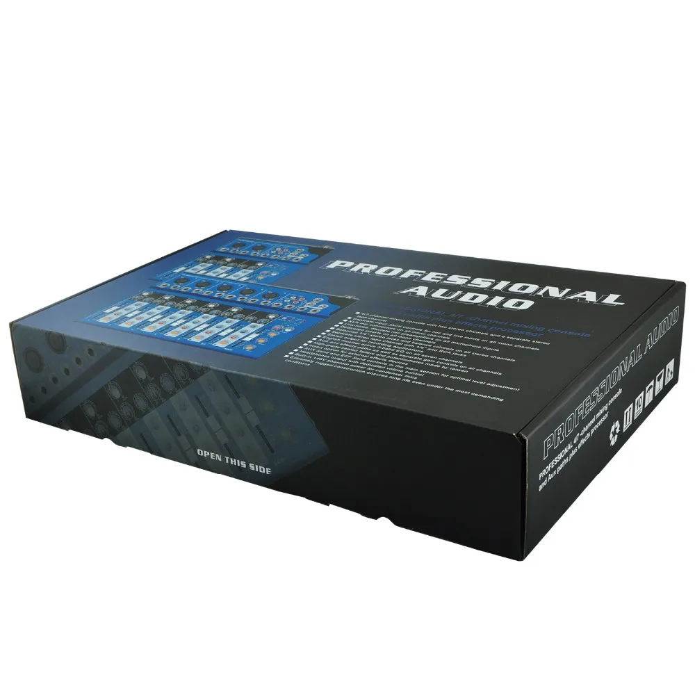 Freeboss MT 7 5 моно + 1 стерео каналов USB Профессиональный DJ аудио микшер консоль с 48 В