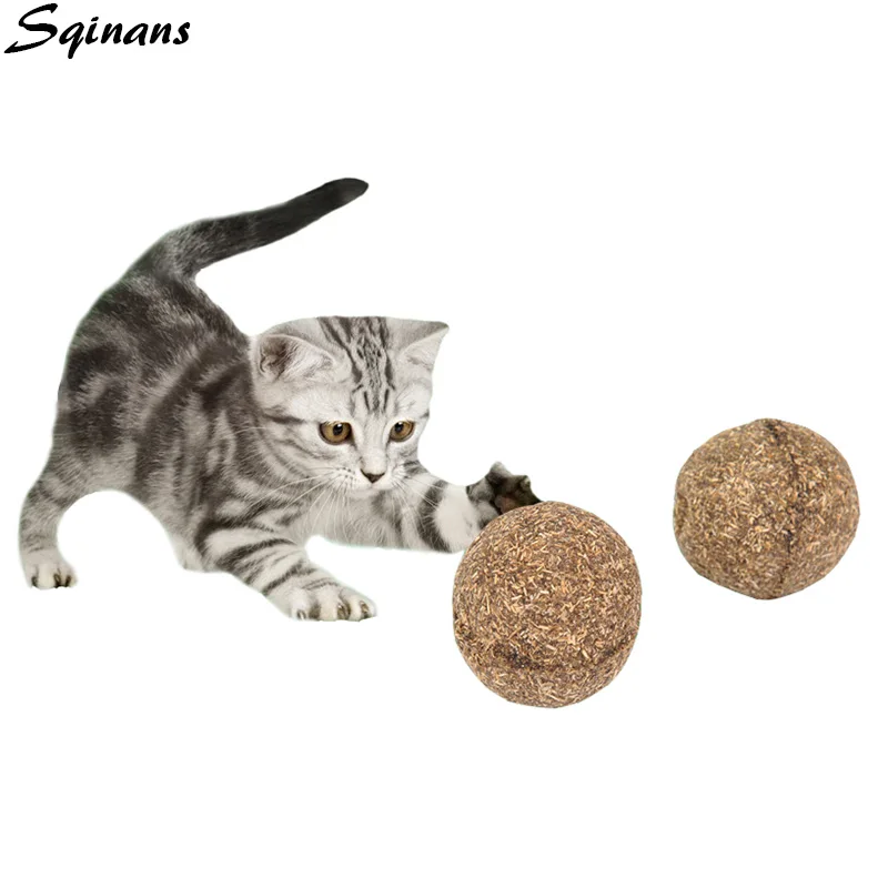Sqinans 1/3 шт. натуральная мята для кошек съедобный мяч кошка котенок интерактивные