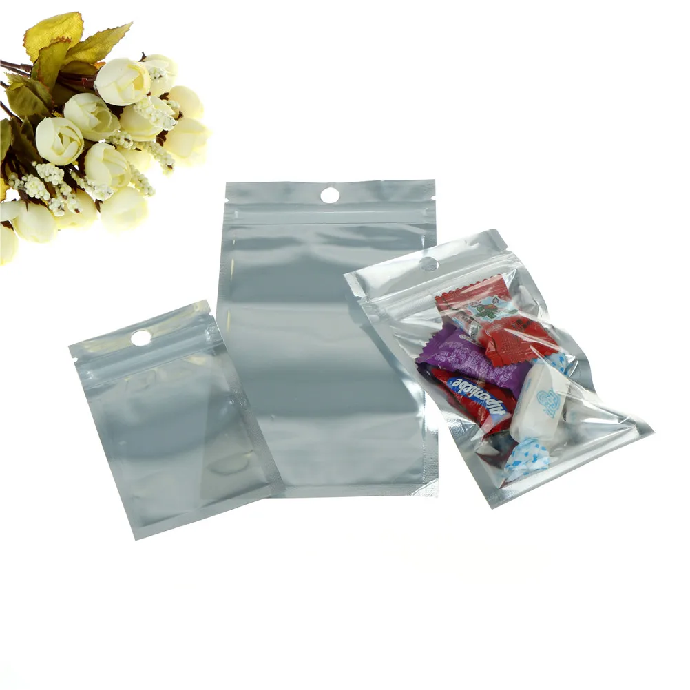 100 шт./лот алюминиевые пакеты Прозрачная Фольга майларовый герметик для хранения