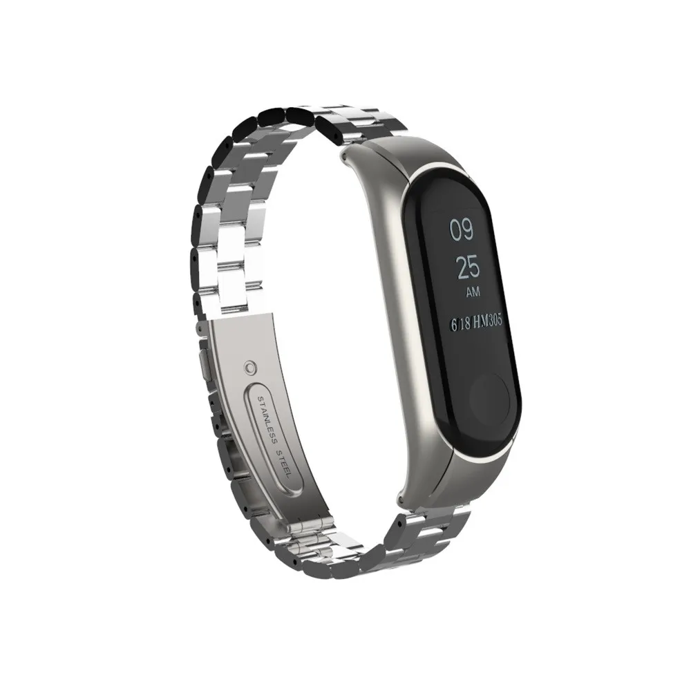 Роскошный ремешок для наручных часов для Xiaomi mi 3 Xio mi Xao mi Band band Band 3 ремешок из нержавеющей стали легко крепится