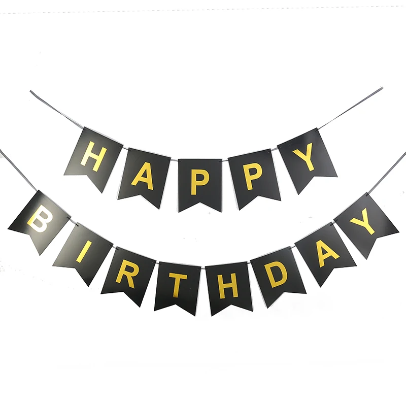 Бумага с днем рождения баннер украшение для вечеринки Anniversaire Bunting товары