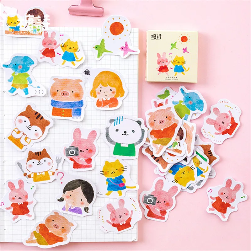 45 шт./компл. kawaii закладка для книги Новейший стиль милый Печатный узор наклейки для дневника планировщик офисный декор для бизнес планирования школьные принадлежности канцелярские товары - Цвет: 14