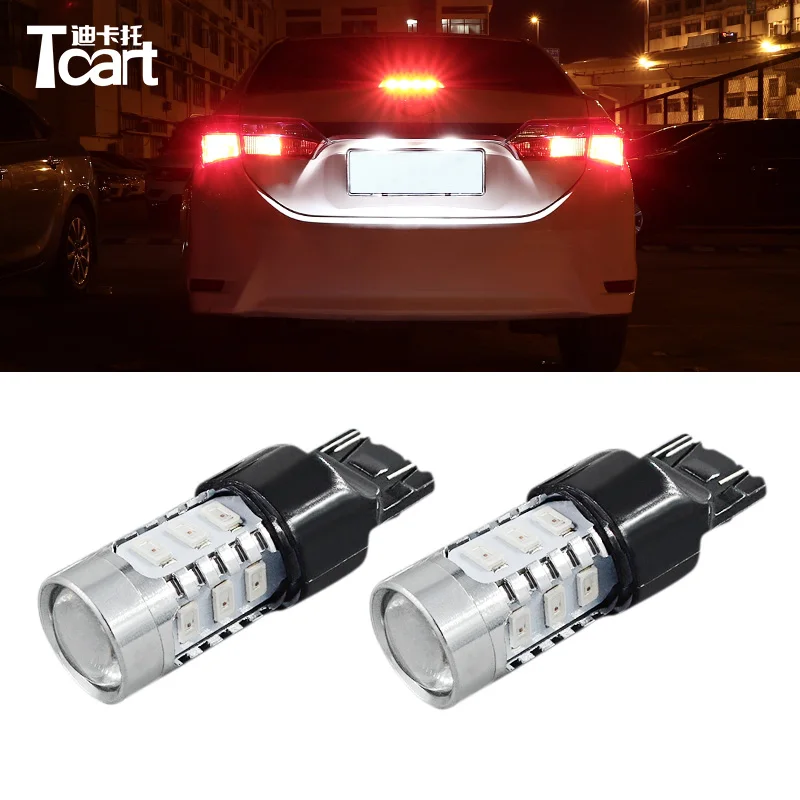 Автомобильные светодиодные стоп-сигналы Tcart 7443 5730 15SMD для Toyota Corolla e150 e160 e170