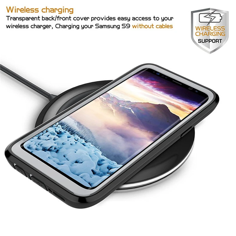 Full-body Protection Rugged Clear Bumper Shockproof Case for Samsung Galaxy S9 S9plus Anti-Scratch Outdoor Sport Coque