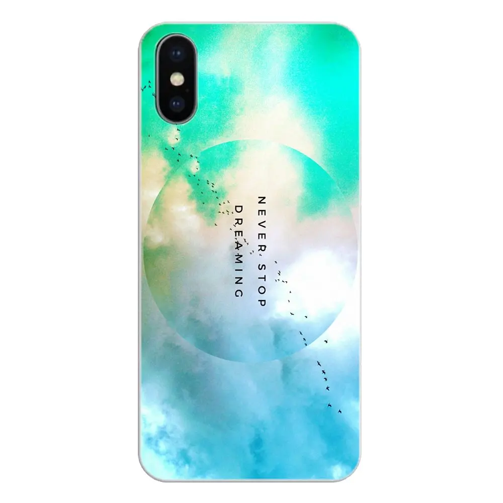 Для Xiaomi Mi A1 A2 5X 6X 8 lite SE Pro Max Mix 2 2S 3 Mi5 Mi5S Never Stop Dreaming Life quotes мягкие прозрачные чехлы |