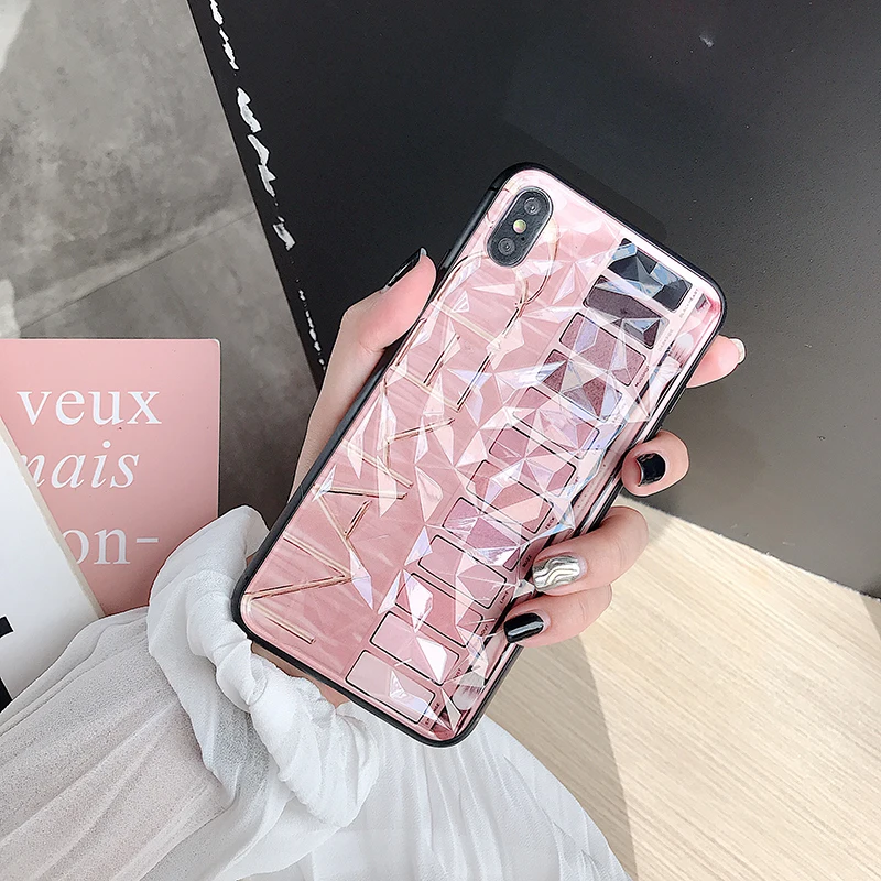 Чехлы для телефонов с 3D алмазной текстурой для huawei P10 P20 P30 Mate20 Pro Nova 3 3i 3e 4 Eye shadow box Чехлы для Honor 10 8X задние чехлы