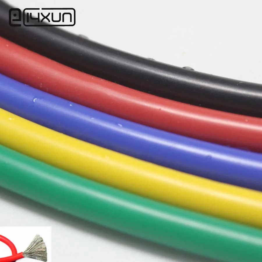 Силиконовый кабель 10awg 2 метра термостойкий провод из мягкого силикона и
