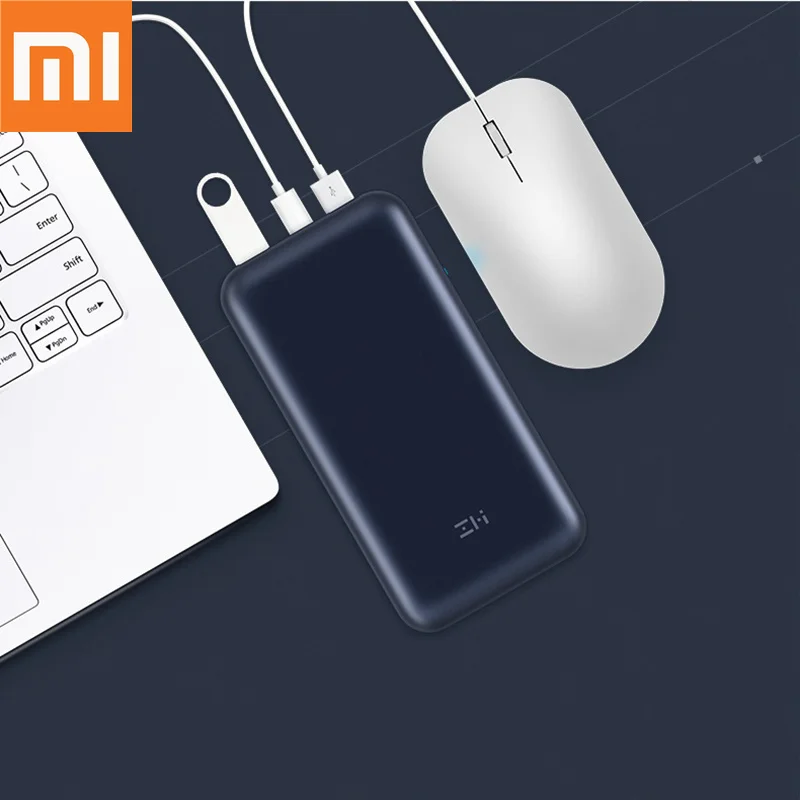 Оригинал Xiaomi ZMI 15000 мАч USB-C внешний аккумулятор USB PD2.0 зарядное устройство Quick Charge 3 0