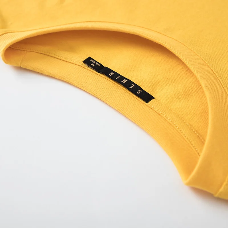 Женская футболка с коротким рукавом SEMIR длинная хлопковая Футболка круглым