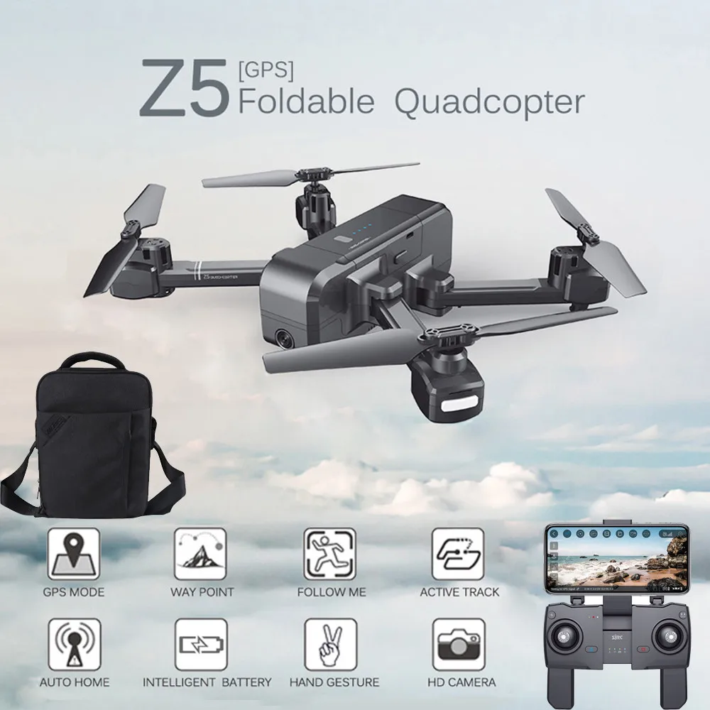 SJ R/C Z5 Дрон GPS 1080P широкоугольная камера Wifi FPV RTF следить за мной селфи Дрон+ рюкзак RC Квадрокоптер Дрон withe camera HD