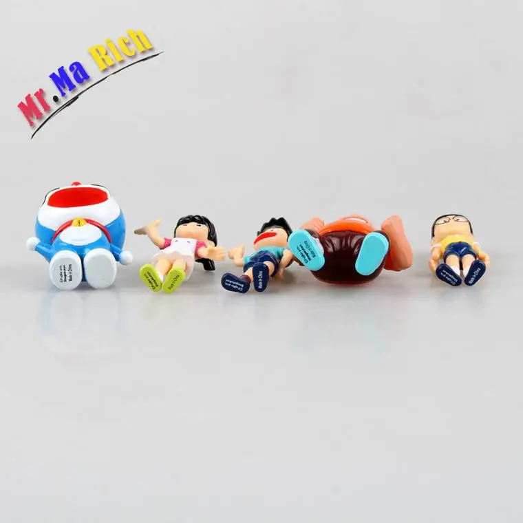 5 шт./компл. Doraemon Nobi Nobita Аниме Фигурки Коллекция игрушек для рождественского