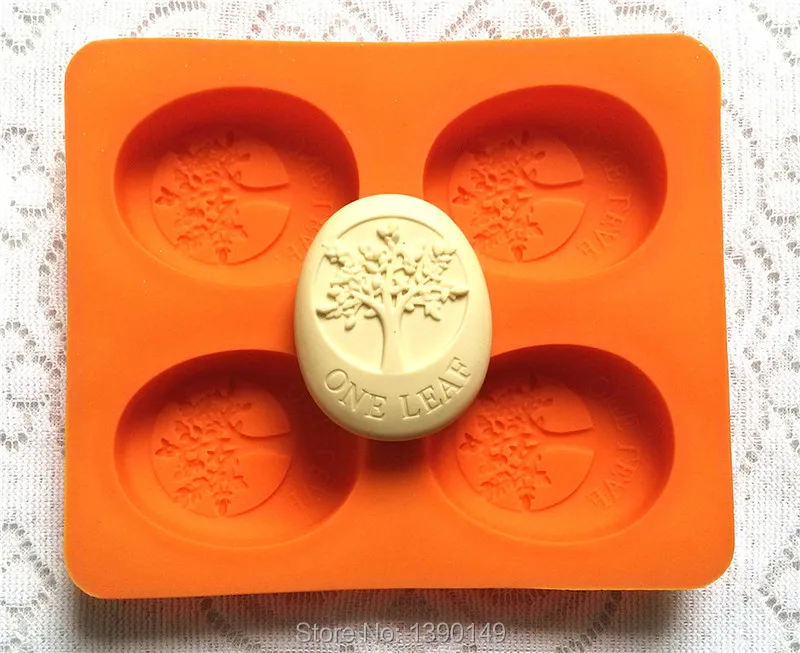1PC Ремесло Искусство Силиконовые 3D оливковое мыло с изображением дерева формы DIY