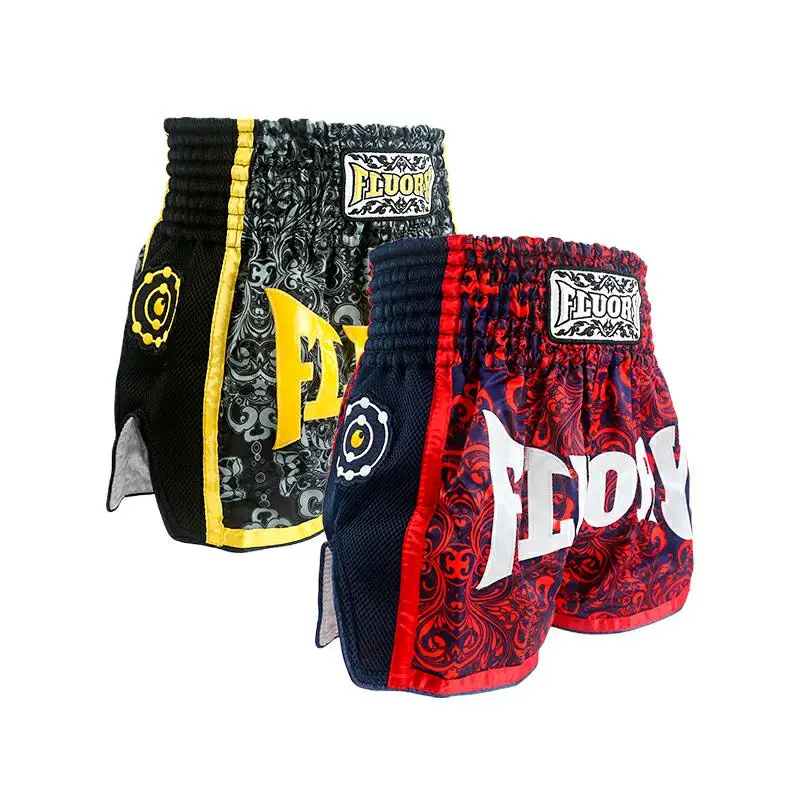 Детские шорты muay thai с цветочным принтом ретро mma штаны для кикбоксинга детей