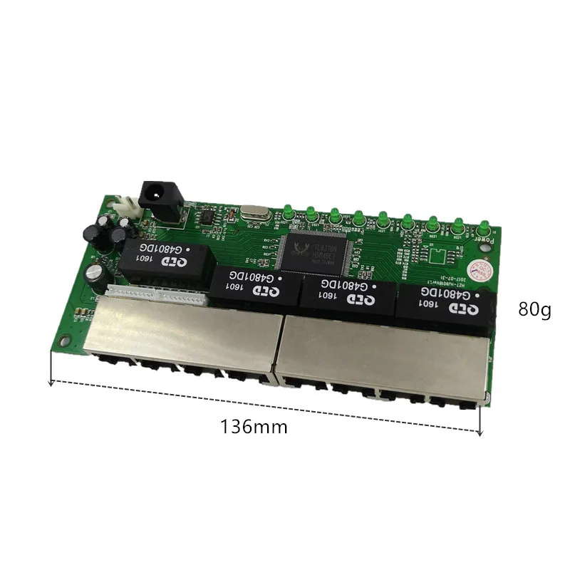 Поо PBC 8 порт Gigabit Ethernet коммутатор портов met pin way header 10/100/1000 m концентратор 8way