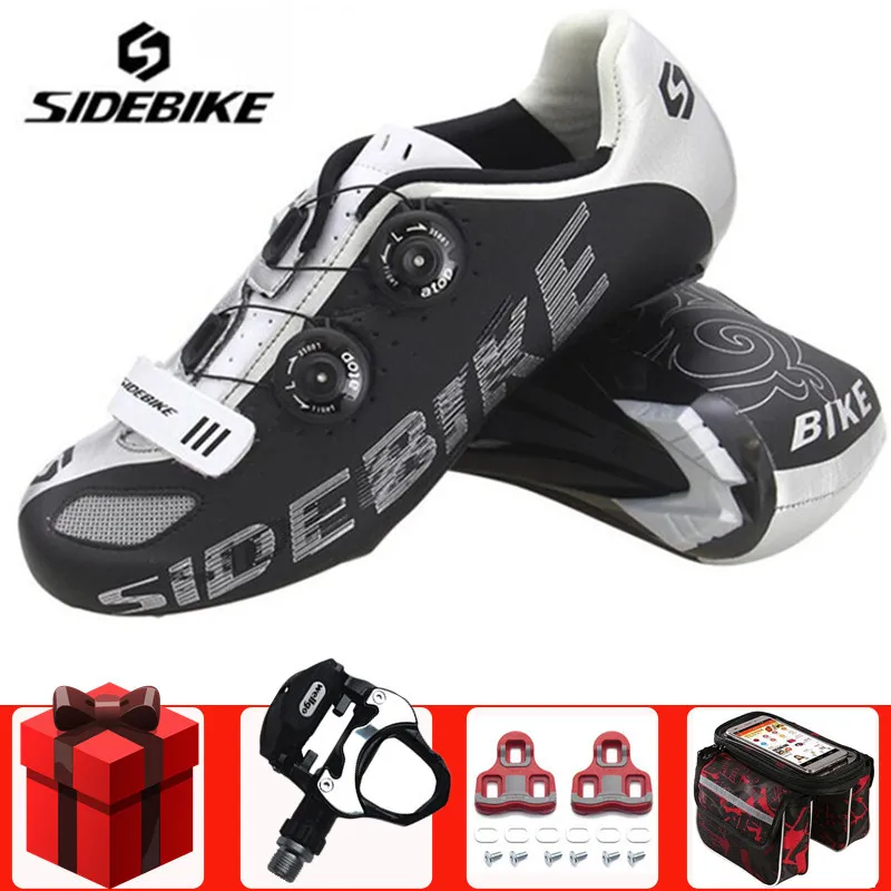 add all Sidebike/Обувь для шоссейного велоспорта; комплект с педалью; коллекция года; обувь для шоссейного велосипеда; мужские самозакрывающиеся дышащие профессиональные кроссовки для гоночного велосипеда - Цвет: add all