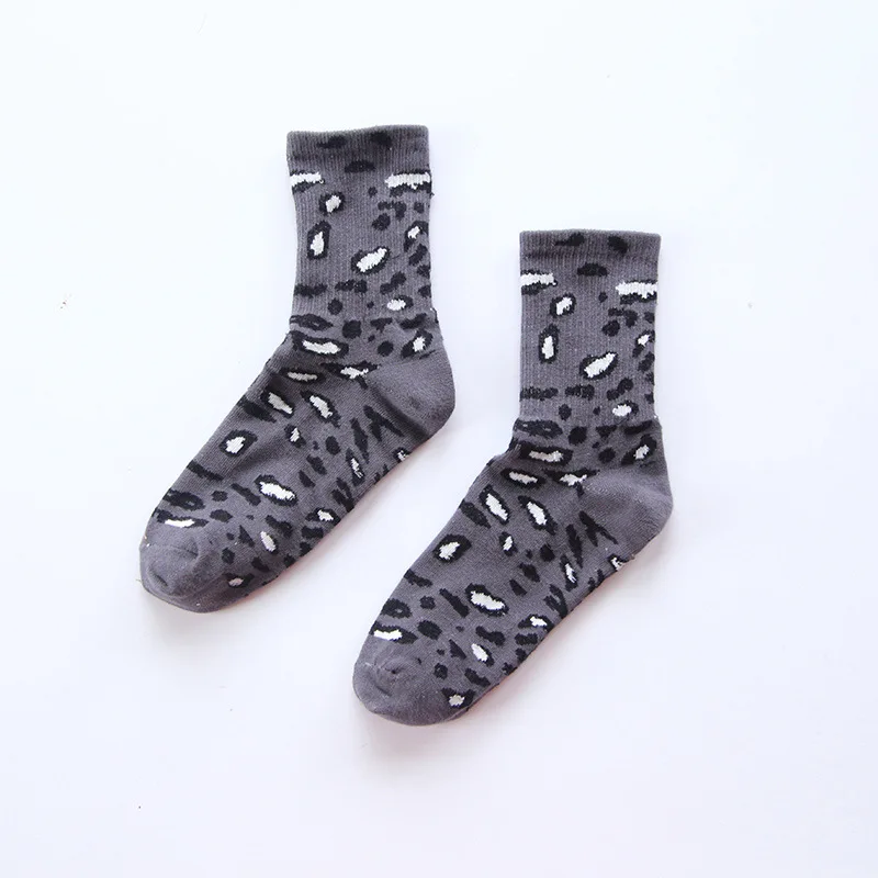 gray SP& CITY, модные, леопардовые, с рисунком, Харадзюку, короткие носки, женские, хипстерские, крутые, по щиколотку, женские, хлопковые, современные, забавные, повседневные носки - Цвет: gray