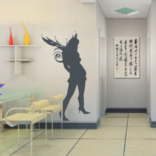 

Sexy Girl Beauty Body Angel Wall Stickers Woman Naked Girl Home Decoration Human Wall Decal KTV Pub Bar Shop Sticker