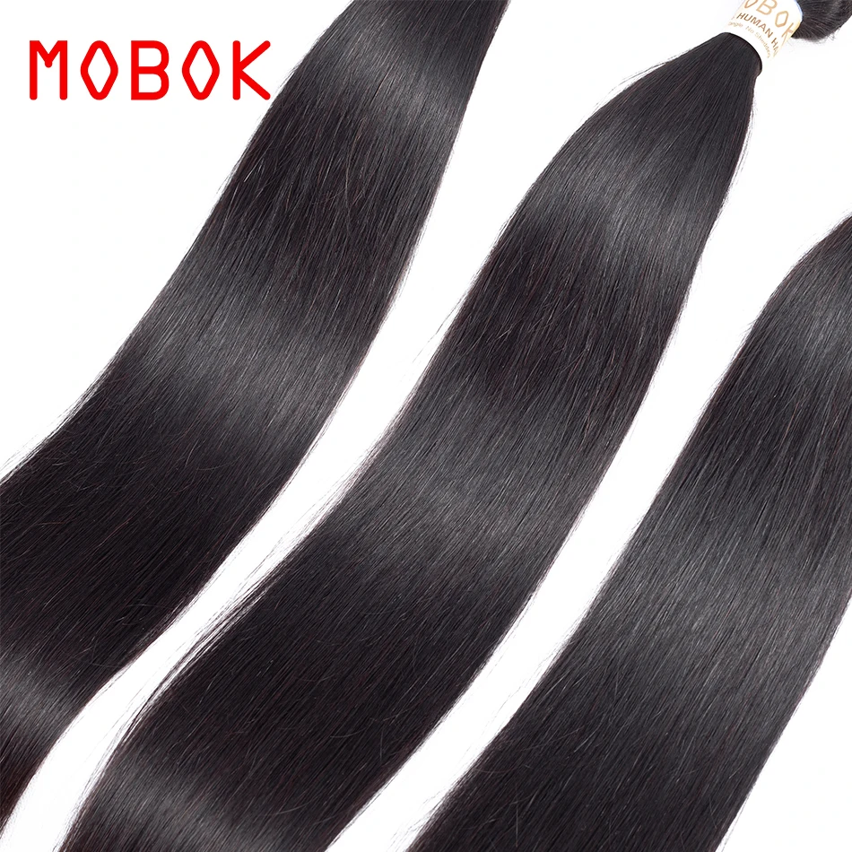 3 шт. бразильские прямые пряди для наращивания не Реми 100% человеческие волосы 8-28