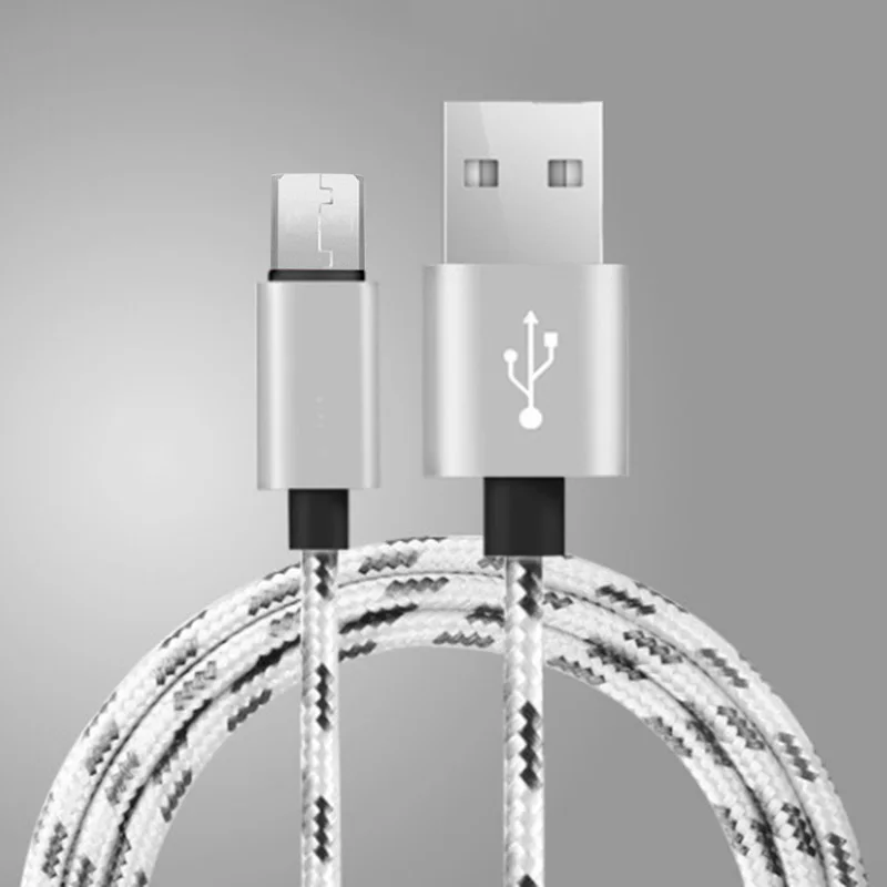 Кабель Micro USB для быстрой зарядки для samsung S7 S6 A5 A7 J5 J7 Xiaomi Redmi 4 4A 4X huawei LG Android, длинный провод 1 м 2 м - Цвет: Белый