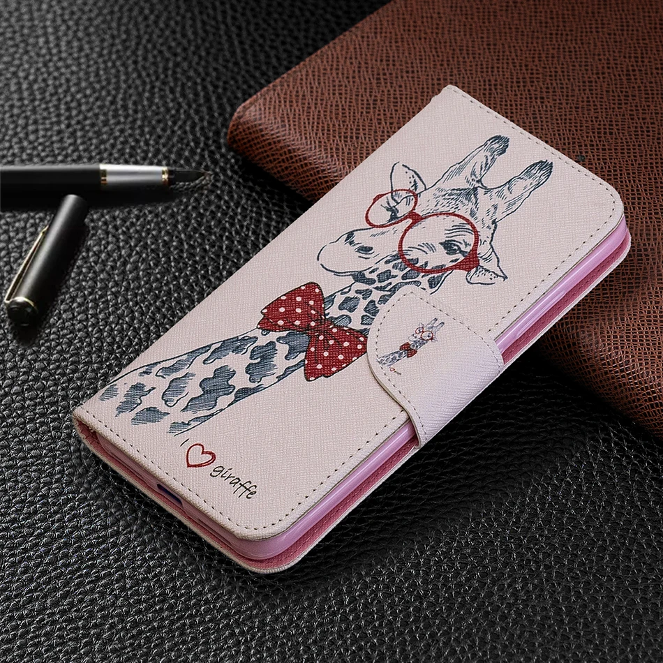 Модный чехол книжка с оленем для iphone 6 s подставка xs max из искусственной кожи +