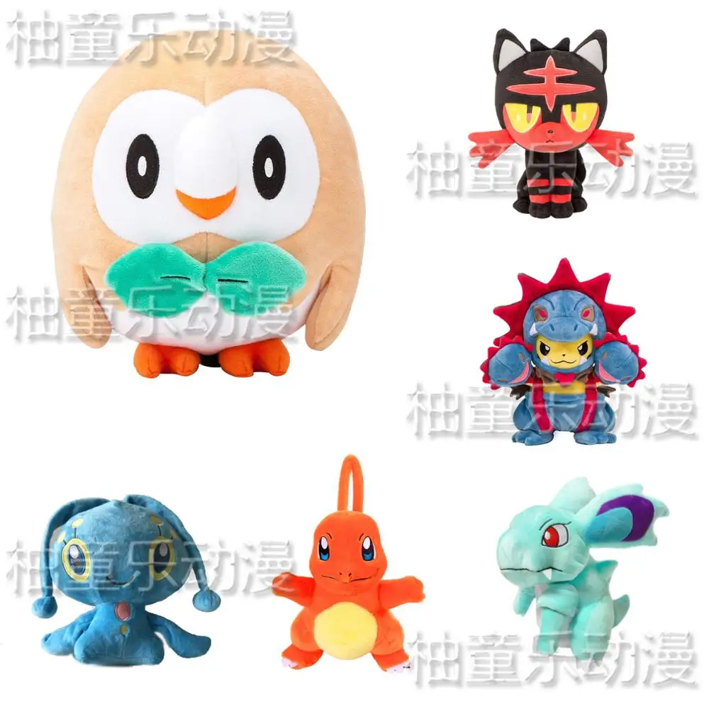 Rowlet Charmander Nidoran Manaphy Пикачу аниме плюшевая машина для когтей кукла детей подарок на